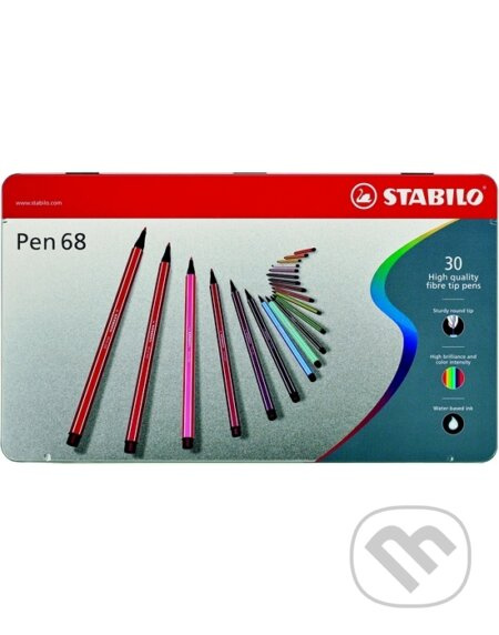 Prémiový vláknový fix STABILO pen 68 v kovovom púzdre