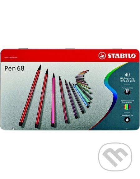 Prémiový vláknový fix STABILO pen 68 v kovovom púzdre