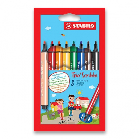 STABILO Trio Scribbi sada 8 fixů