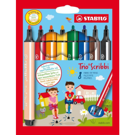 STABILO Trio Scribbi sada 8 fixů