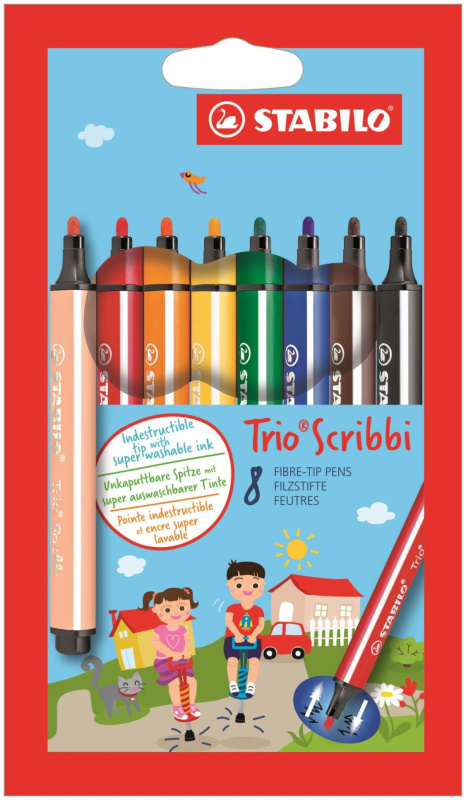STABILO Trio Scribbi sada 8 fixů