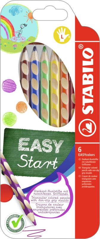 Stabilo 331/6 EASYcolors pro leváky 6 ks