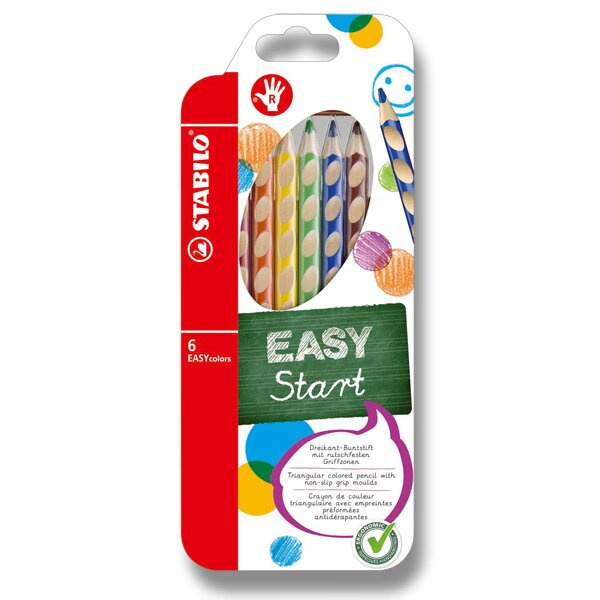 Pastelky EASYcolors pravák 6 barev Stabilo