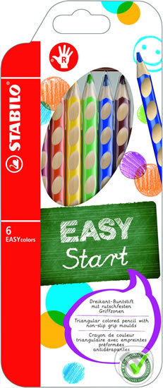 Pastelky EASYcolors pravák 6 barev Stabilo