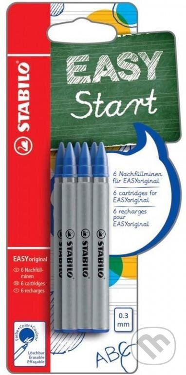 Pero STABILO EASYoriginal náplne fine 0,3mm (3 ks modré v blistre)