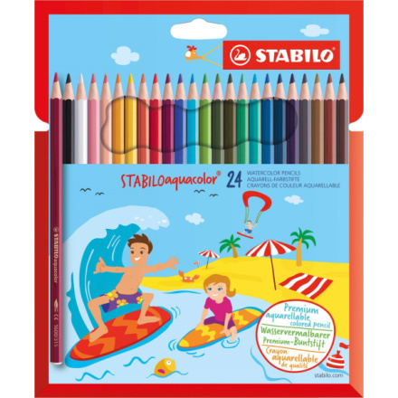 Pastelky STABILO aquacolor, sada 24 ks
