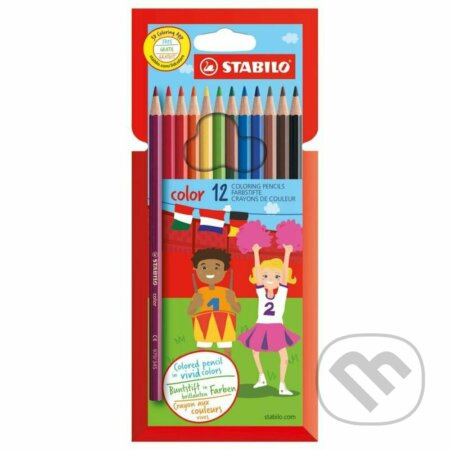 Pastelky STABILO color, sada 12 ks v kartonovém pouzdru