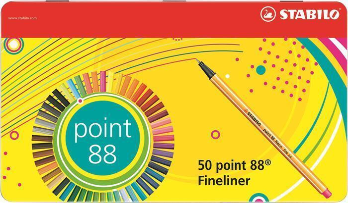 Liner STABILO point 88 - 0,4 mm, sada 50 ks
