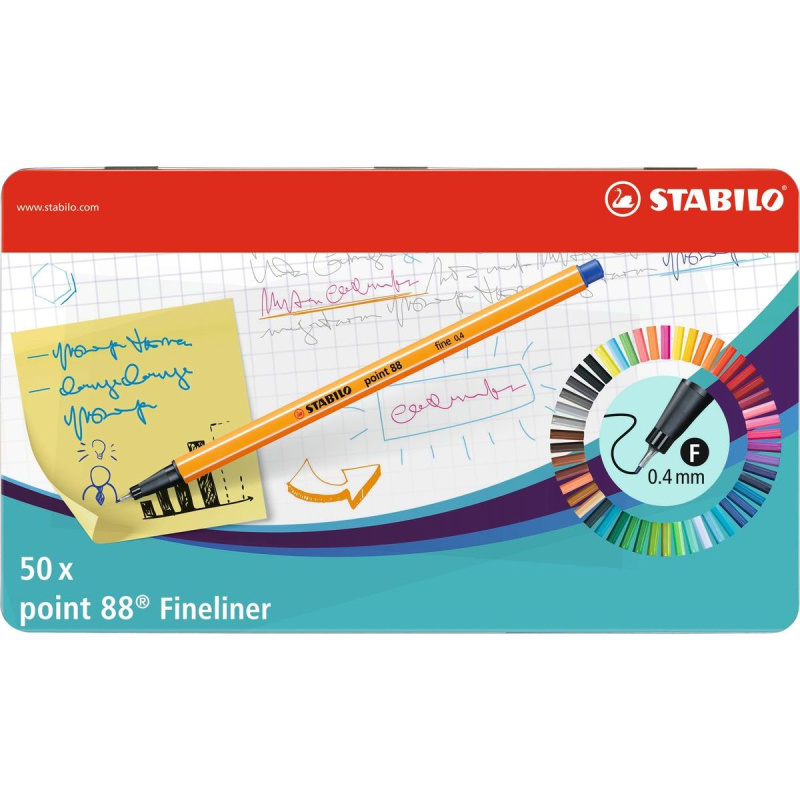 Liner STABILO point 88 - 0,4 mm, sada 50 ks