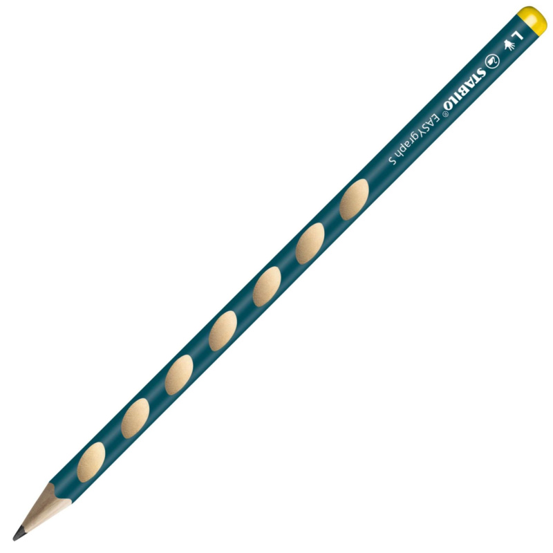 Grafitová tužka Stabilo Easygraph S HB, pro leváky, výběr barev petrolejová Stabilo