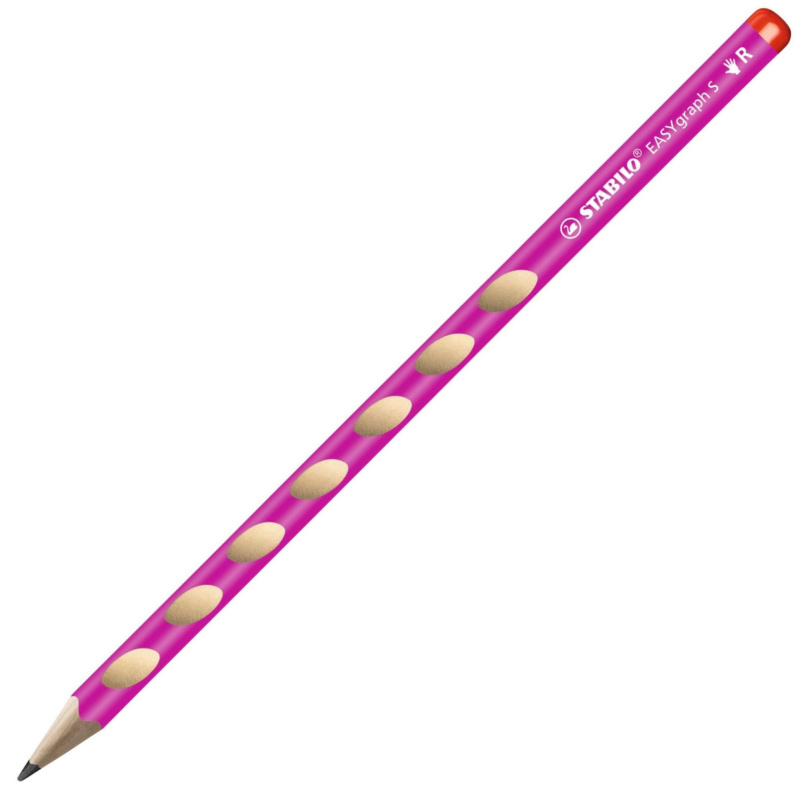 Grafitová tužka Stabilo Easygraph S HB, pro praváky, výběr barev růžová Stabilo