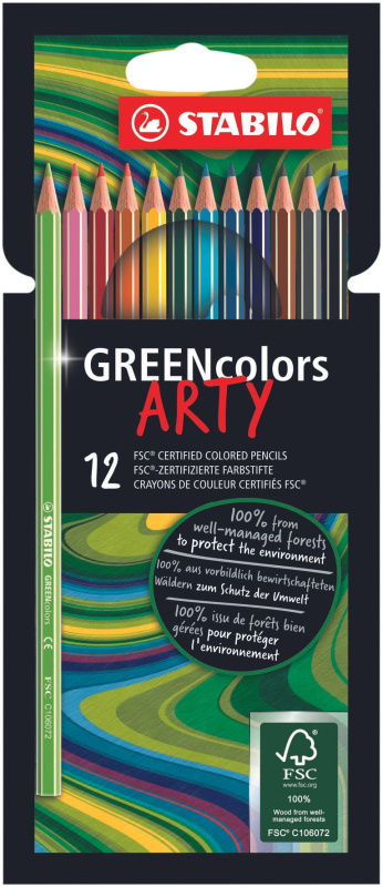 Stabilo Pastelky GREENColors ARTY 12 barev
