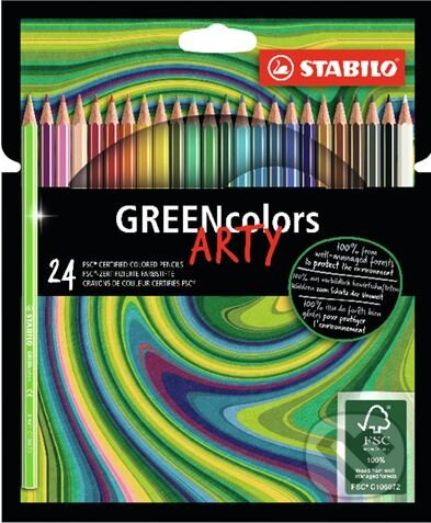 Pastelky Stabilo GREENcolors - pouzdro "ARTY", 24 barev