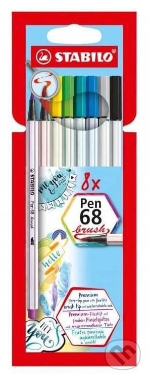 Fixka STABILO Pen 68 brush sada (8 ks v púzdre)
