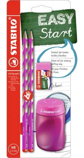 Stabilo EASYgraph pro praváky růžový set
