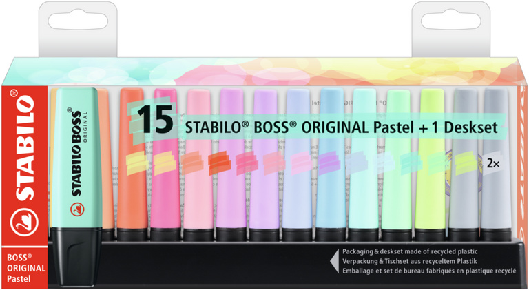 STABILO BOSS ORIGINAL Pastel (15 ks)