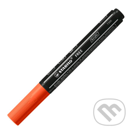 STABILO FREE Acrylic - T300 Okrúhly hrot 2-3mm - svetločervená