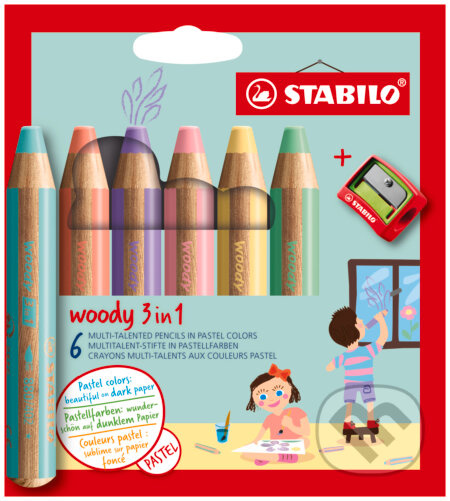 Pastelka Stabilo Woody 3 in 1 Pastel 6 barev Stabilo