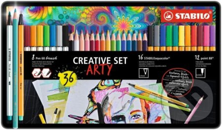 STABILO Arty Sada 36 ks aquacolor,pen 68 brush,point 88