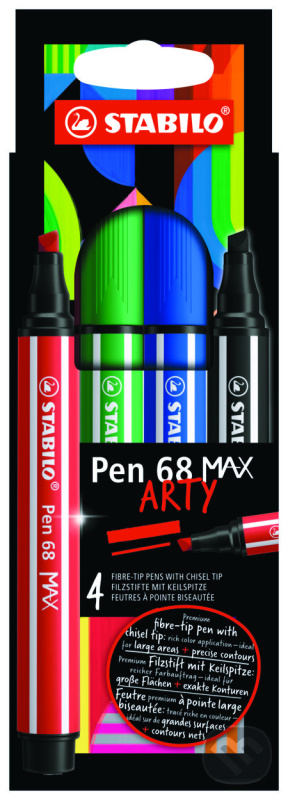 Fixy Stabilo Pen 68 MAX "ARTY"- sada 4 barev