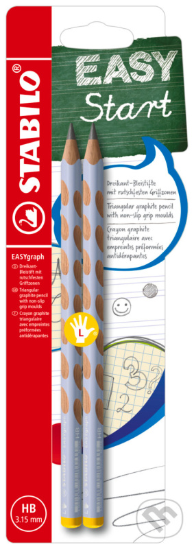 Ergonomická trojhranná grafitová ceruzka pre ľavákov