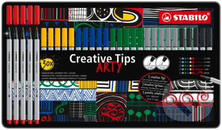 Kreativní set - STABILO Creative Tips ARTY 30 ks sada CLASSIC - 6 různých barev