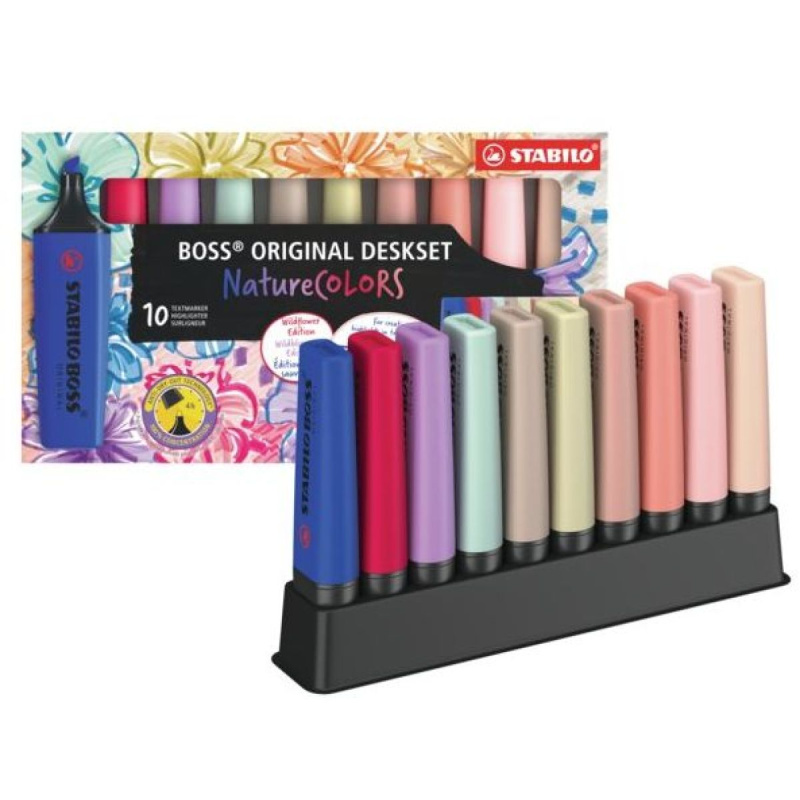 Zvýrazňovač STABILO BOSS NatureCOLORS Wildfowers - sada 10 barev