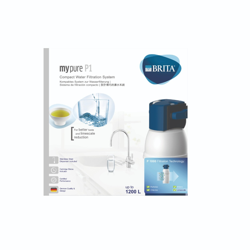 Brita Filtrační systém MyPure P1, vodní filtr pod dřez s kohoutkem 1025434