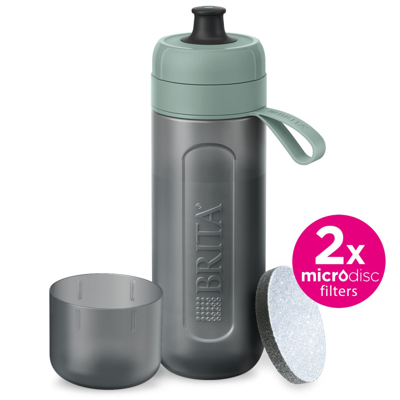 Brita Filtrační láhev na vodu Fill & Go Active se 2 filtry MicroDisc, 0,6 l, zelená 1052251