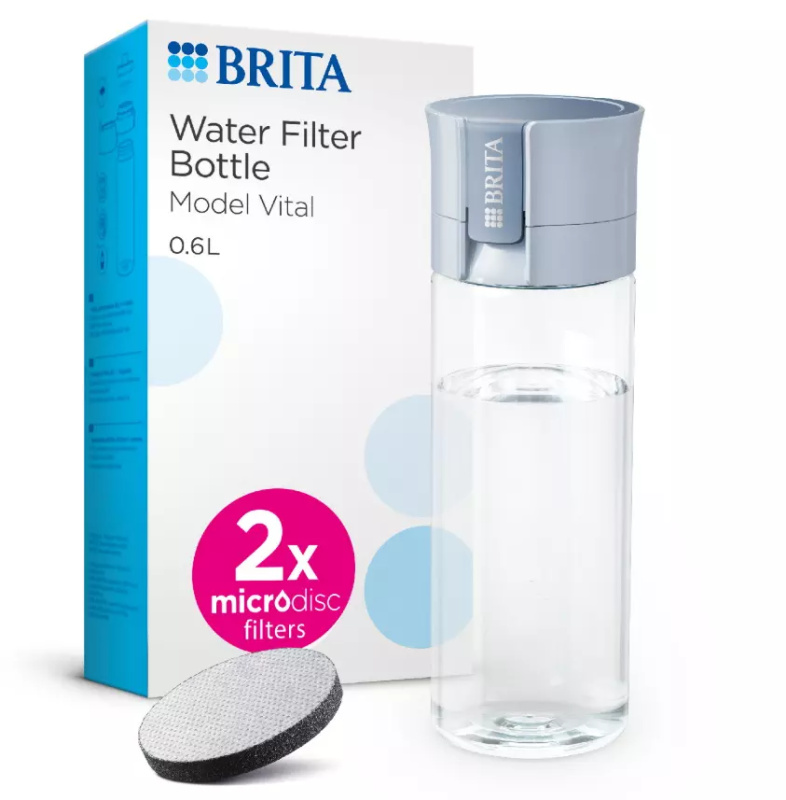 Brita BRITA Fill&Go Vital filtrační láhev na vodu 0,6l, + 2x microdisc, modrá,  2024 1052262