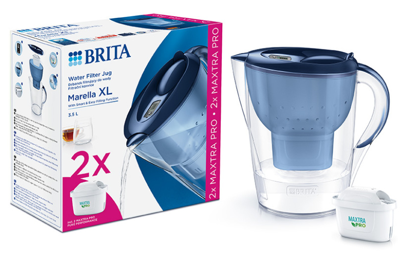 Brita Sada filtrační konvice Marella XL, 3,5 l, modrá + 2 filtry Maxtra Pro Pure Peformance 1052786