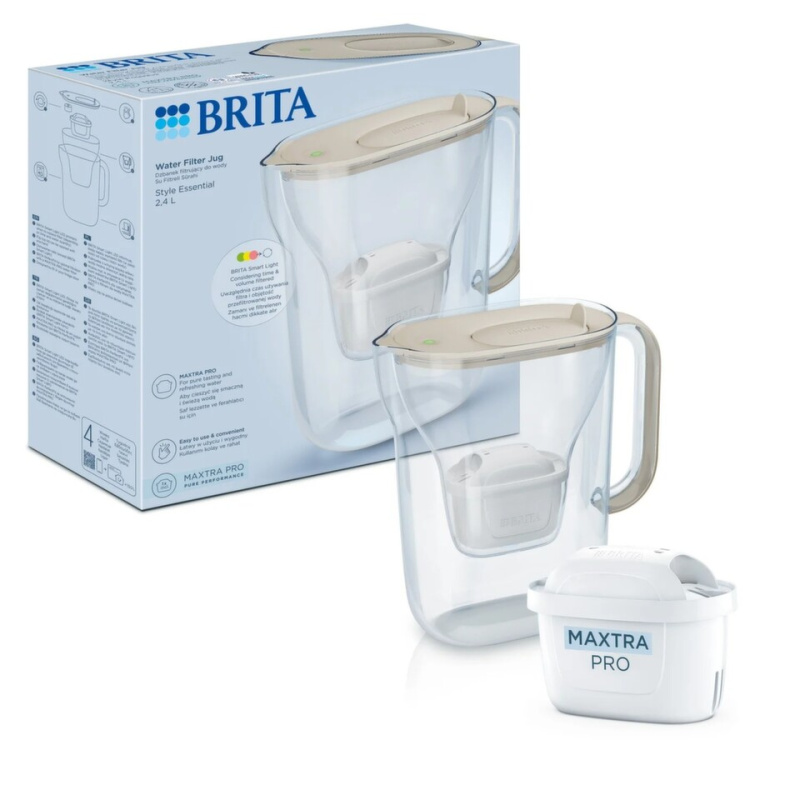 Brita Filtrační konvice Style Essential s filtrem Maxtra Pro Pure Performance, 2, 4 l, písková 1057794