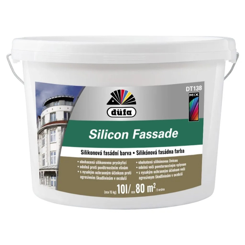 düfa Silikonová fasádní barva DT138 bílá 10 l