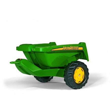 Zelený přívěs Rolly Kipper k traktoru John Deere