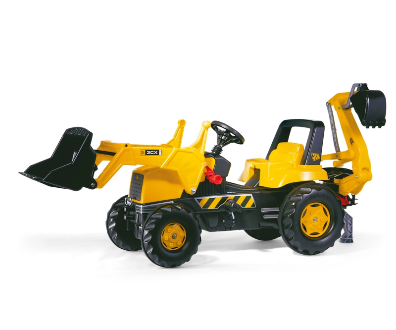 Rolly Toys šlapací traktor Rolly Junior JCB s přední lžící a zadní bagrovací rukou
