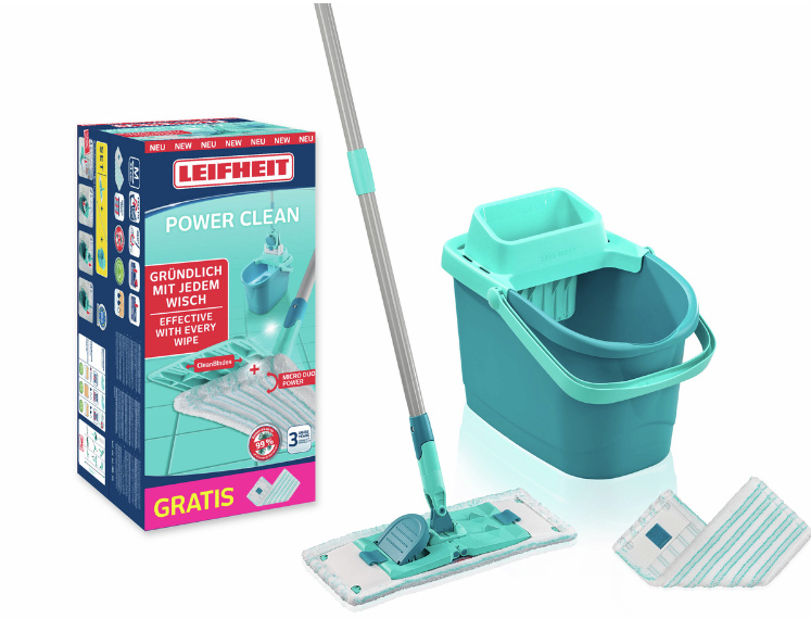 Leifheit PowerClean M Micro Duo úklidový set + náhrada k mopu
