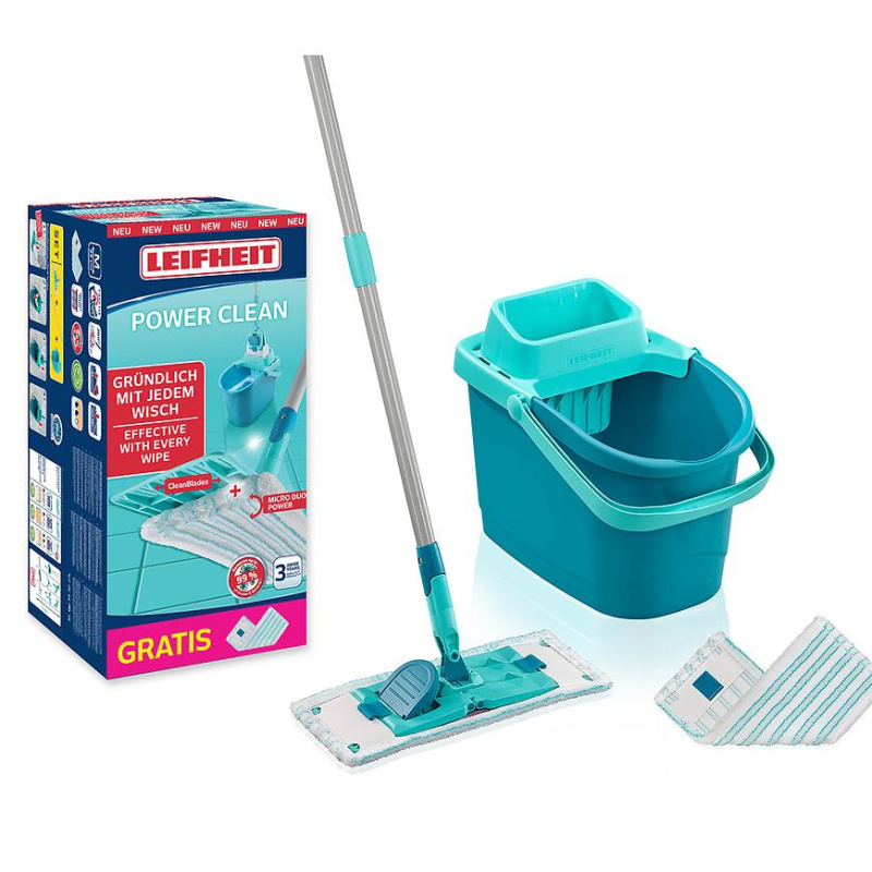 Leifheit PowerClean M Micro Duo úklidový set + náhrada k mopu