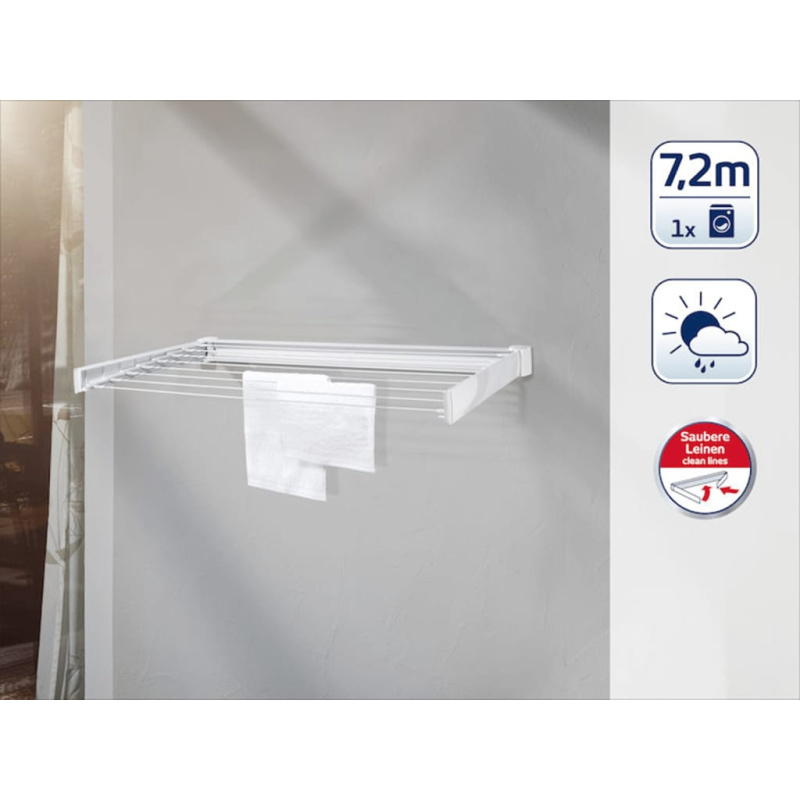 Leifheit Nástěnná Šňůra Na Prádlo Telegant 72 Protect 83305