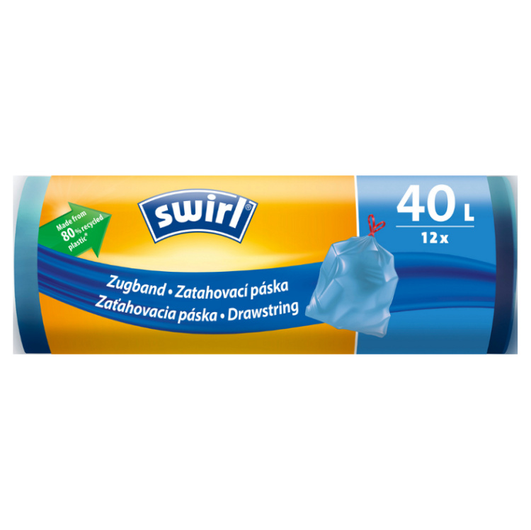 Swirl - zatahovací pytle na odpadky - 40 l, 12 ks, 34 mikronů