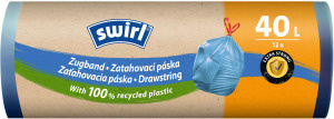 Swirl - zatahovací pytle na odpadky - 40 l, 12 ks, 34 mikronů
