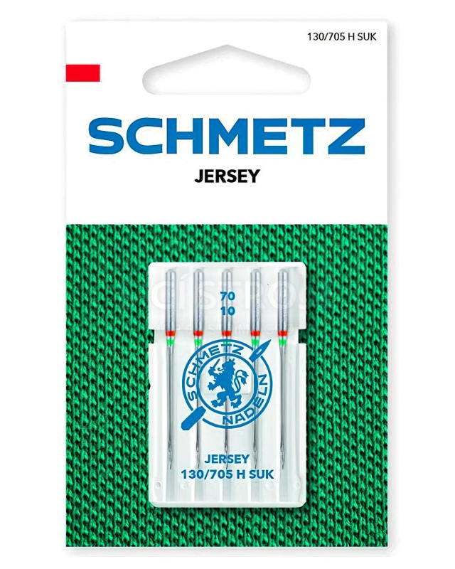 SCHMETZ Strojové jehly 130/705 H SUK VBS 70 BALL POINT, jersey univerzální, balení 5 kusů