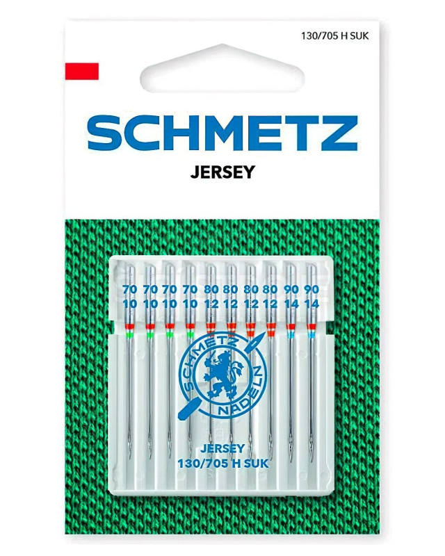 SCHMETZ Strojové jehly 130/705 H SUK XHS 70-90, jersey, balení 10 kusů