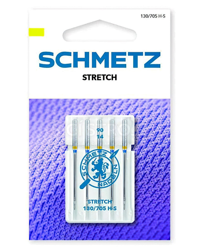 SCHMETZ Strojové jehly 130/705 H-S VDS 90 STRETCH,  jehly na elastické látky, balení 5 kusů