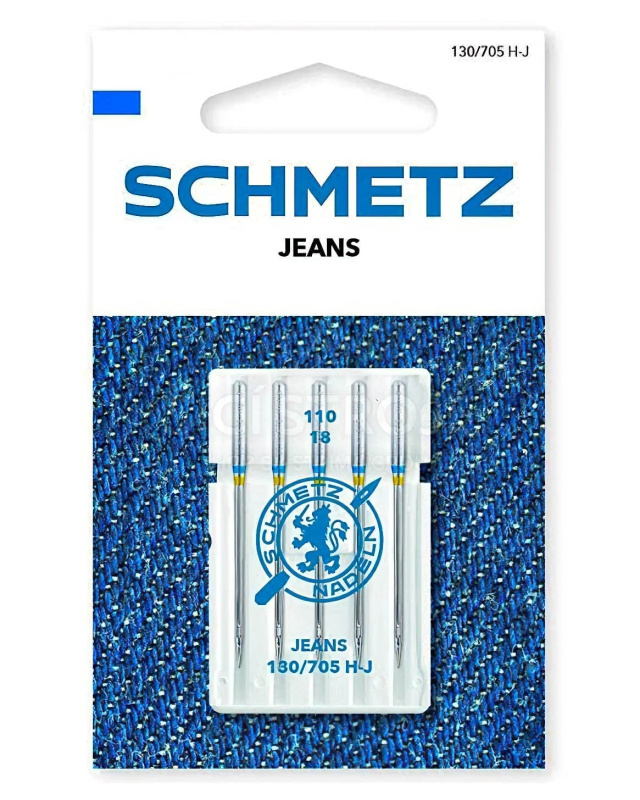SCHMETZ Strojové jehly 130/705 H-J VFS 110 JEANS / DENIM, balení 5 kusů