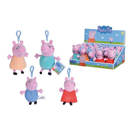 Přívěsek na klíče Simba Prasátko Peppa plyšový na batoh 4 druhy