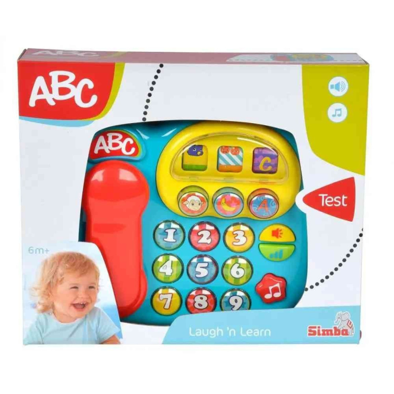 SIMBA Baby telefon tlačítkový na baterie pro miminko Zvuk