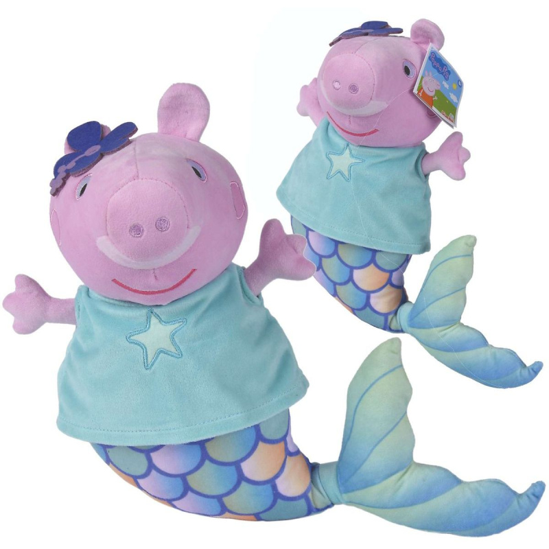 Plyšové prasátko Peppa Mořská panna 30 cm