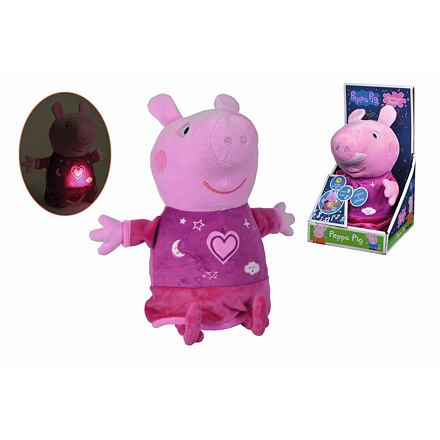 Simba Peppa Pig 2v1 usínáček hrající + světlo růžový 25 cm
