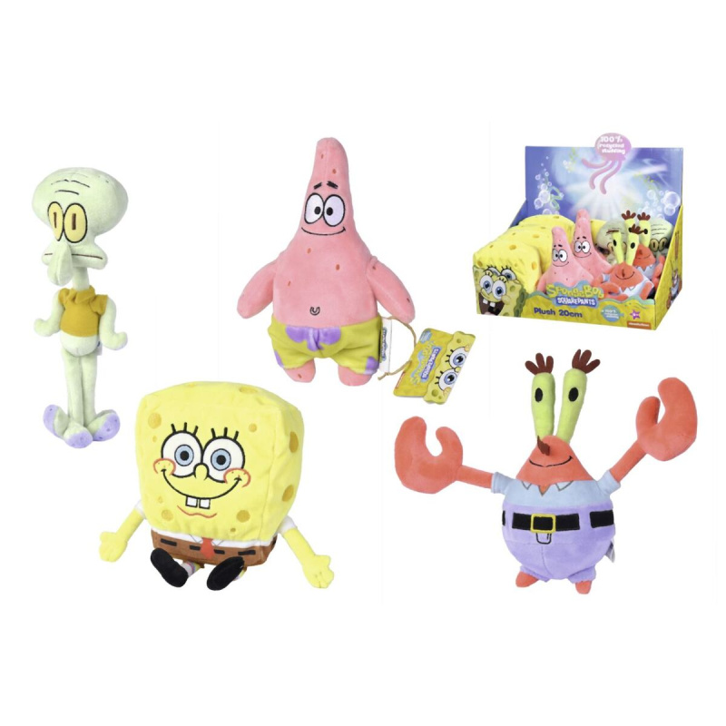Spongebob – plyšová postavička 20 cm (4 druhy)