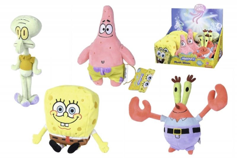 Spongebob – plyšová postavička 20 cm (4 druhy)